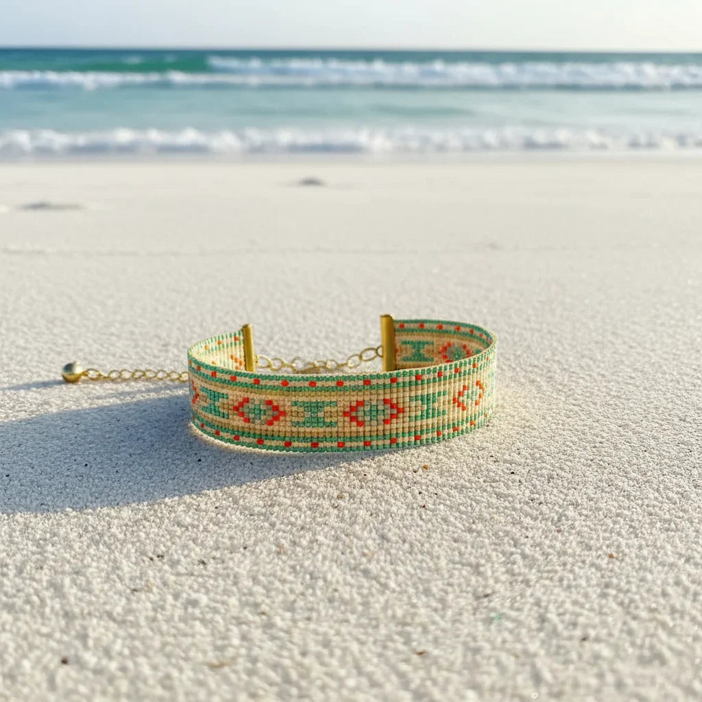 Coastal turquoise small width bracelet