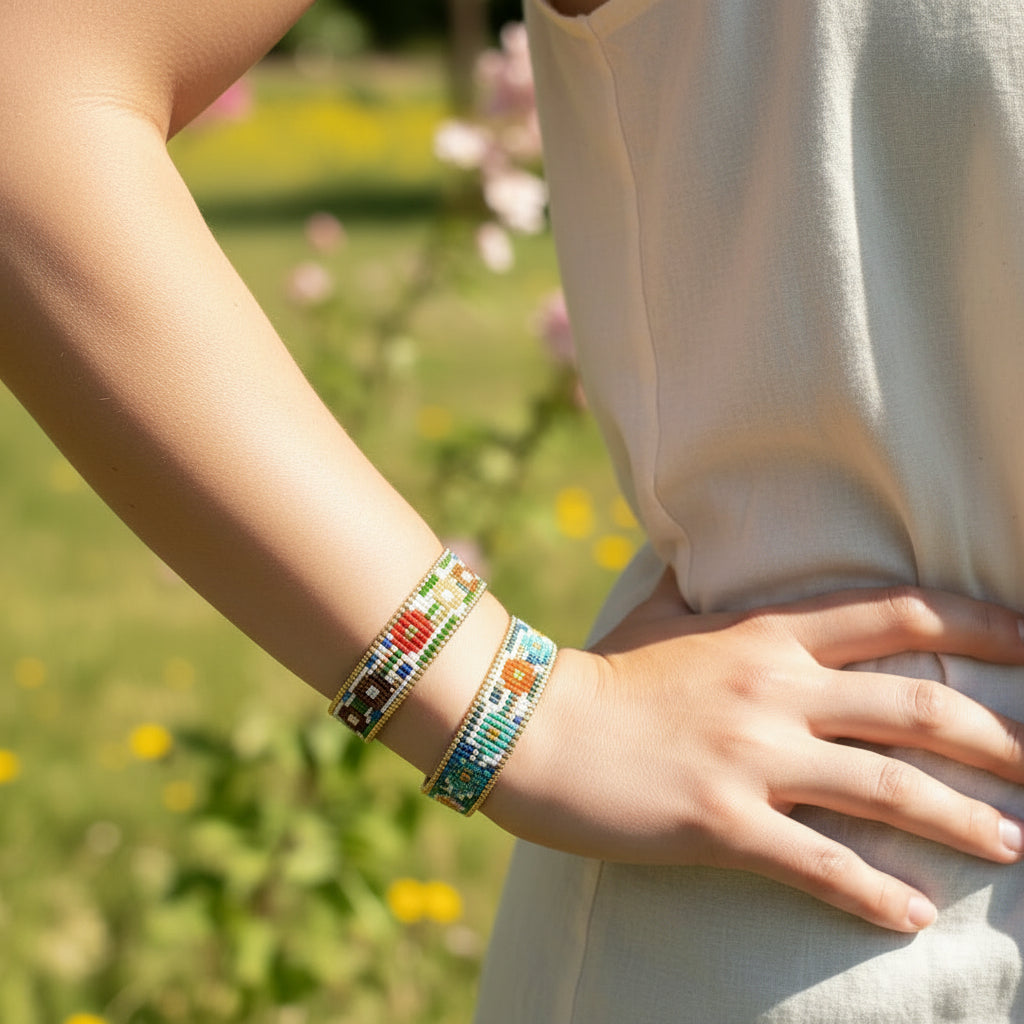 Flower bracelet - Small width