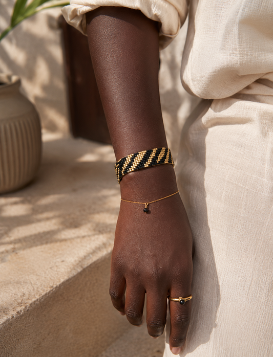 Golden Zebra Bracelet - Small width