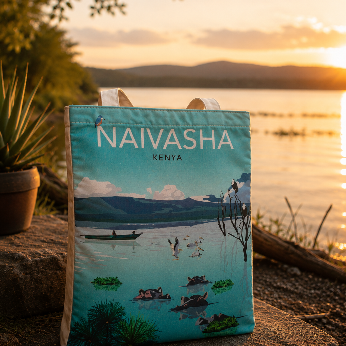 Shopper bag Naivasha print by Upya collection